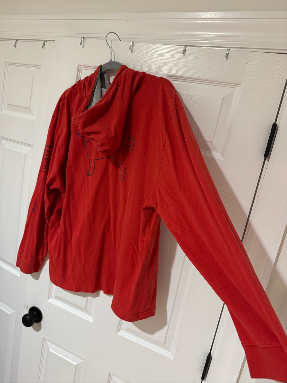 The Black Dog Red Hoodie with White Drawstrings - Picture 12 of 14